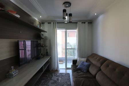 Sala  de apartamento à venda com 3 quartos, 70m² em Jardim Santo André, Santo André