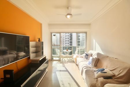 Sala de apartamento para alugar com 4 quartos, 110m² em Barra Funda, Guarujá