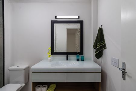 Banheiro da Suíte de apartamento à venda com 1 quarto, 42m² em Barra Funda, São Paulo