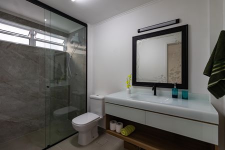 Banheiro da Suíte de apartamento à venda com 1 quarto, 42m² em Barra Funda, São Paulo