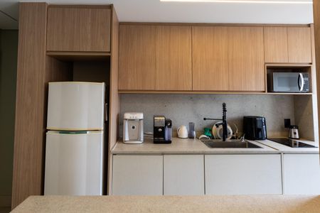 Cozinha de apartamento à venda com 1 quarto, 46m² em Bosque, Campinas