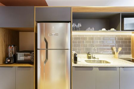 Studio para alugar com 28m², 1 quarto e sem vaga Studio para alugar com 28m², 1 quarto e sem vagaCozinha