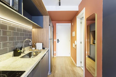 Studio para alugar com 28m², 1 quarto e sem vaga Studio para alugar com 28m², 1 quarto e sem vagaCozinha