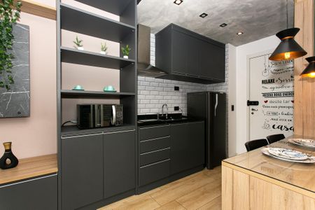 Studio à venda com 26m², 1 quarto e sem vaga Studio à venda com 26m², 1 quarto e sem vagaCozinha