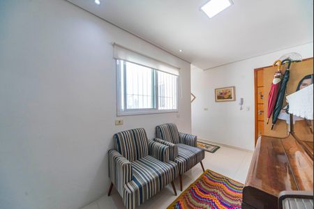 Sala de apartamento à venda com 2 quartos, 69m² em Vila Scarpelli, Santo André
