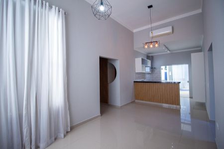 Sala de casa de condomínio para alugar com 3 quartos, 115m² em Loteamento Dinora Rosa, Sorocaba