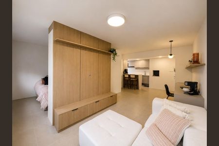 Apartamento para alugar com 58m², 1 quarto e 2 vagasSala