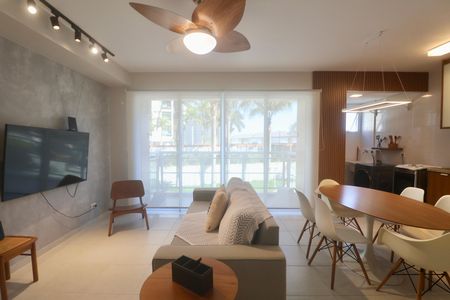 Sala de apartamento para alugar com 2 quartos, 80m² em Tortuga, Guarujá
