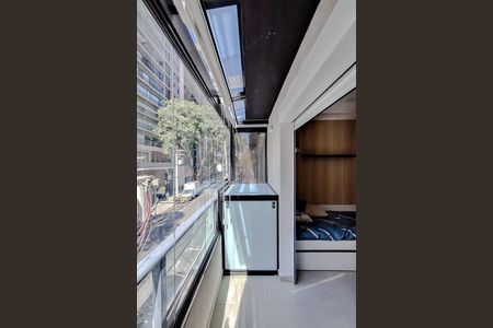 Studio para alugar com 19m², 1 quarto e sem vaga Studio para alugar com 19m², 1 quarto e sem vagaVaranda