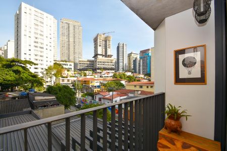 varanda quarto de kitnet/studio à venda com 1 quarto, 33m² em Jardim das Bandeiras, São Paulo