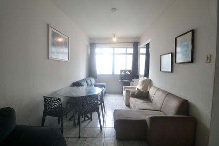 Sala de apartamento para alugar com 1 quarto, 50m² em Barra Funda, Guarujá