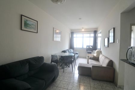 Sala de apartamento para alugar com 1 quarto, 50m² em Barra Funda, Guarujá
