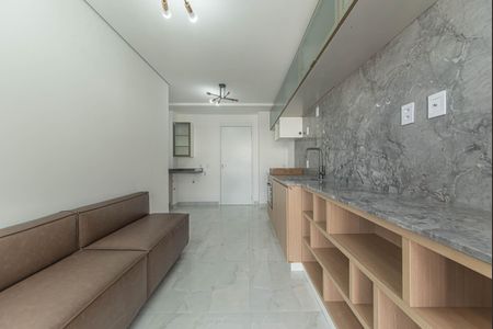 Sala - Cozinha Integrada de apartamento para alugar com 2 quartos, 48m² em Vila Cordeiro, São Paulo