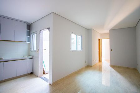 Sala de apartamento à venda com 2 quartos, 54m² em Vila Linda, Santo André