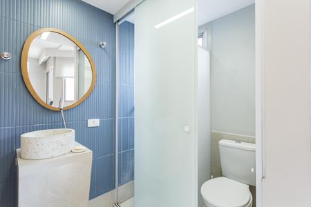 Studio para alugar com 30m², 1 quarto e sem vaga Studio para alugar com 30m², 1 quarto e sem vagaBanheiro