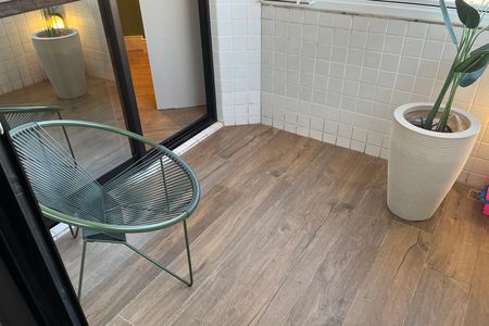 Varanda da Sala e da Suíte de apartamento para alugar com 1 quarto, 43m² em Vila Belmiro, Santos