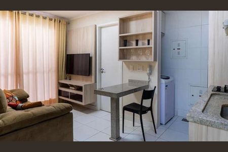 Sala de apartamento para alugar com 1 quarto, 41m² em Jardim Goiás, Goiânia