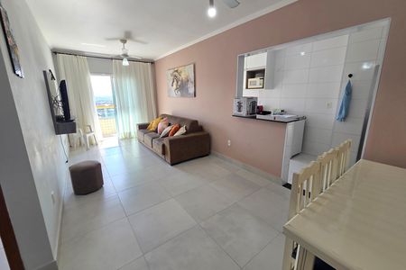 Sala de apartamento para alugar com 1 quarto, 52m² em Vila Tupi, Praia Grande