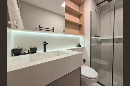 Studio para alugar com 25m², 1 quarto e sem vaga Studio para alugar com 25m², 1 quarto e sem vagaBanheiro