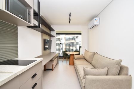 entrada de kitnet/studio para alugar com 1 quarto, 27m² em Pinheiros, São Paulo