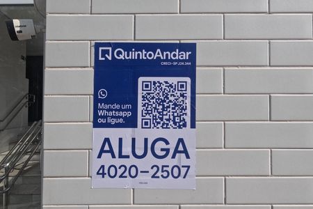 Apartamento para alugar com 60m², 1 quarto e 1 vagaFachada | Placa/Adesivo QuintoAndar 