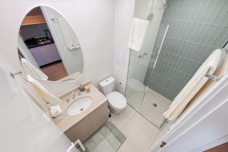 Studio para alugar com 25m², 1 quarto e sem vaga Studio para alugar com 25m², 1 quarto e sem vagaBanheiro