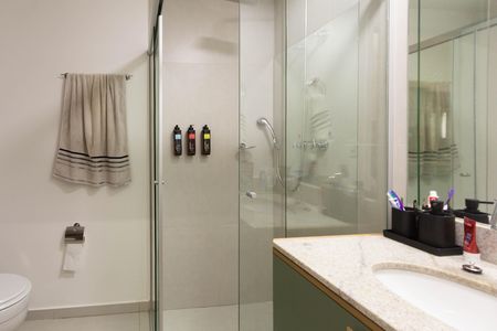 Studio para alugar com 30m², 1 quarto e sem vaga Studio para alugar com 30m², 1 quarto e sem vagaBanheiro