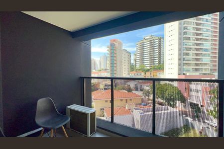 Varanda de kitnet/studio para alugar com 1 quarto, 29m² em Pompeia, São Paulo