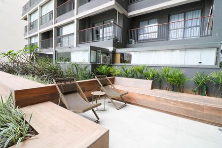 Área comum de kitnet/studio para alugar com 1 quarto, 27m² em Santo Amaro, São Paulo