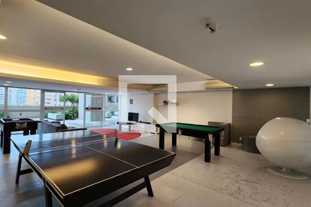 Área Comum - Sala de JOgos de apartamento para alugar com 1 quarto, 57m² em Gonzaga, Santos