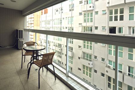 Varanda da Sala de apartamento para alugar com 1 quarto, 57m² em Gonzaga, Santos