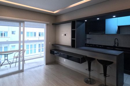 Sala de apartamento para alugar com 1 quarto, 57m² em Gonzaga, Santos