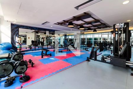 Área Comum - Academia de apartamento para alugar com 1 quarto, 57m² em Gonzaga, Santos
