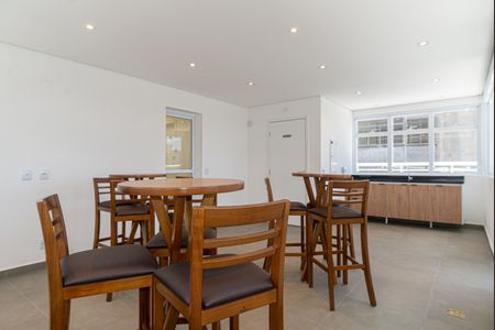 Studio para alugar com 34m², 1 quarto e 1 vaga Studio para alugar com 34m², 1 quarto e 1 vagaÁrea comum - Salão Gourmet