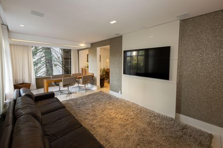 Sala de TV de apartamento para alugar com 4 quartos, 198m² em Santo Antônio, Belo Horizonte