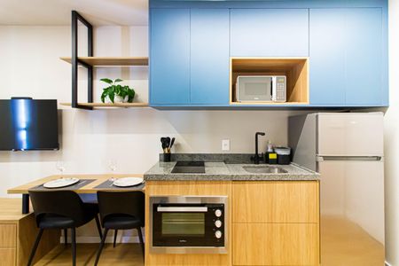 Cozinha de kitnet/studio à venda com 1 quarto, 25m² em Perdizes, São Paulo