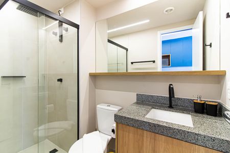 Studio para alugar com 25m², 1 quarto e sem vaga Studio para alugar com 25m², 1 quarto e sem vagaBanheiro