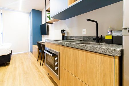 Studio para alugar com 25m², 1 quarto e sem vaga Studio para alugar com 25m², 1 quarto e sem vagaCozinha