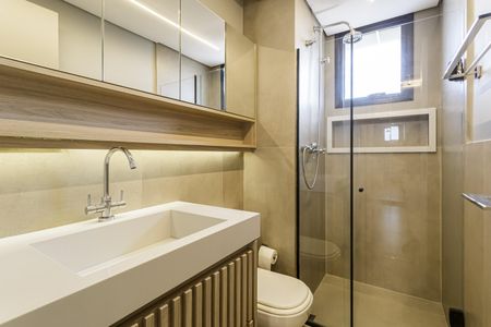 Apartamento para alugar com 53m², 1 quarto e 1 vaga Apartamento para alugar com 53m², 1 quarto e 1 vagaBanheiro da Suíte