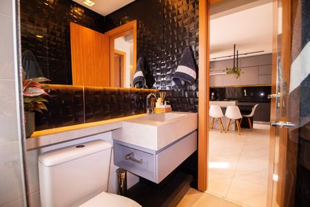 Banheiro da Social  de apartamento para alugar com 2 quartos, 62m² em Palmeiras, Belo Horizonte
