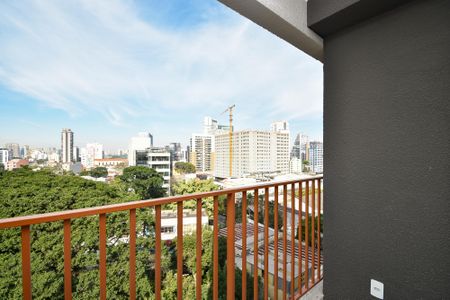 varanda Sala de kitnet/studio à venda com 1 quarto, 28m² em Pinheiros, São Paulo