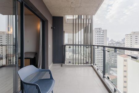 Varanda de kitnet/studio para alugar com 1 quarto, 39m² em Pinheiros, São Paulo