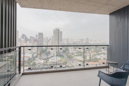 Varanda de kitnet/studio para alugar com 1 quarto, 39m² em Pinheiros, São Paulo