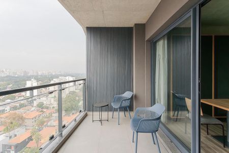 Varanda de kitnet/studio para alugar com 1 quarto, 39m² em Pinheiros, São Paulo