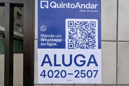 Studio para alugar com 22m², 1 quarto e 1 vagaFachada | Adesivo Quintoandar instalado