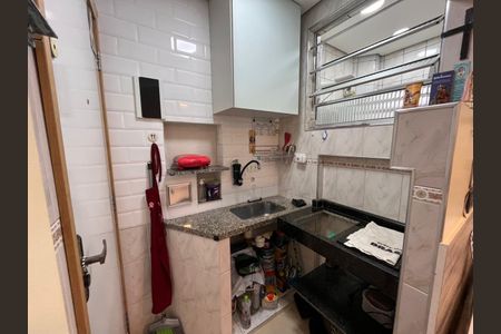 Cozinha de apartamento para alugar com 1 quarto, 17m² em Aviação, Praia Grande