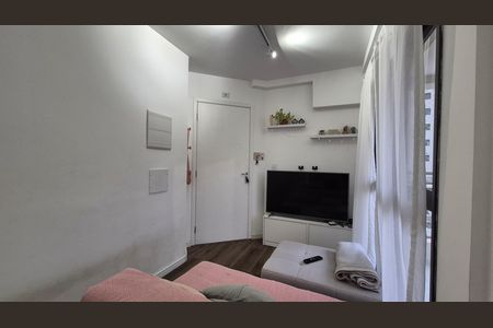 Sala  de apartamento para alugar com 1 quarto, 41m² em Vila Valparaíso, Santo André