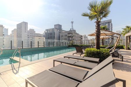 Piscina de apartamento para alugar com 1 quarto, 35m² em Santa Cecilia, São Paulo