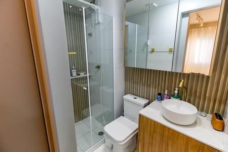 Banheiro da Suíte de apartamento à venda com 1 quarto, 24m² em Fazenda Morumbi, São Paulo