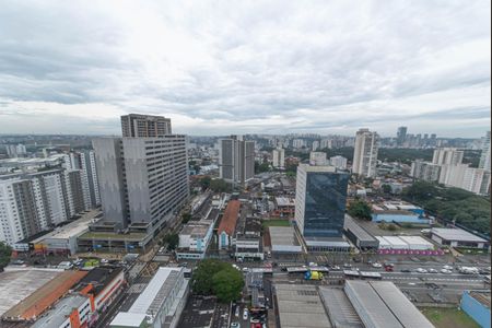 Varanda - Vista de kitnet/studio para alugar com 1 quarto, 22m² em Santo Amaro, São Paulo